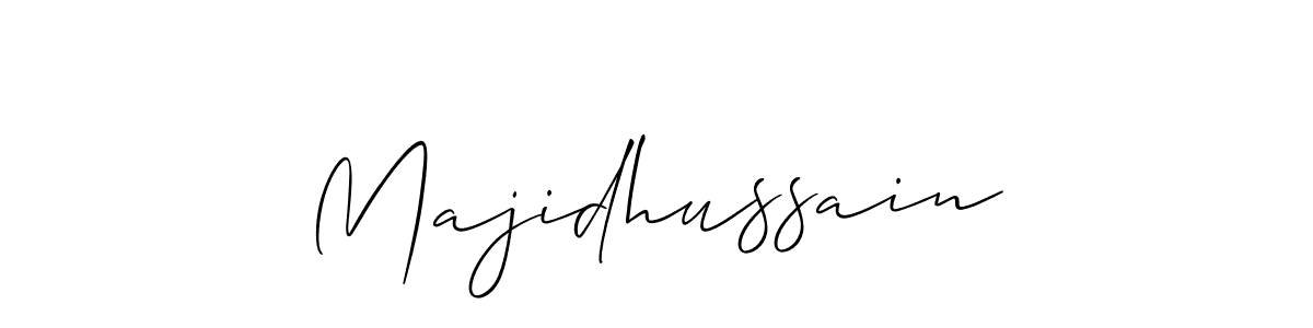 The best way (Allison_Script) to make a short signature is to pick only two or three words in your name. The name Majidhussain include a total of six letters. For converting this name. Majidhussain signature style 2 images and pictures png