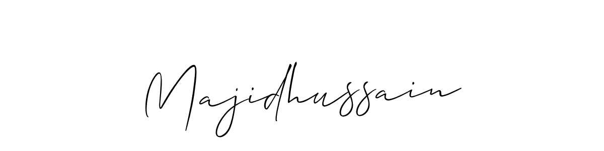 Design your own signature with our free online signature maker. With this signature software, you can create a handwritten (Allison_Script) signature for name Majidhussain. Majidhussain signature style 2 images and pictures png