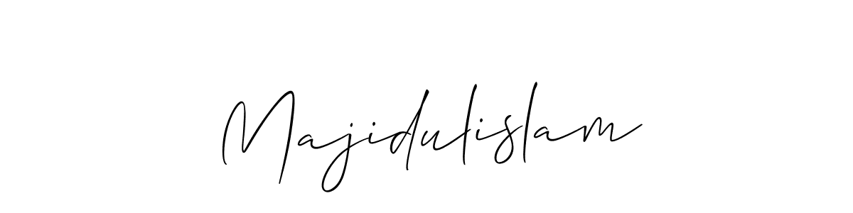 Use a signature maker to create a handwritten signature online. With this signature software, you can design (Allison_Script) your own signature for name Majidulislam. Majidulislam signature style 2 images and pictures png