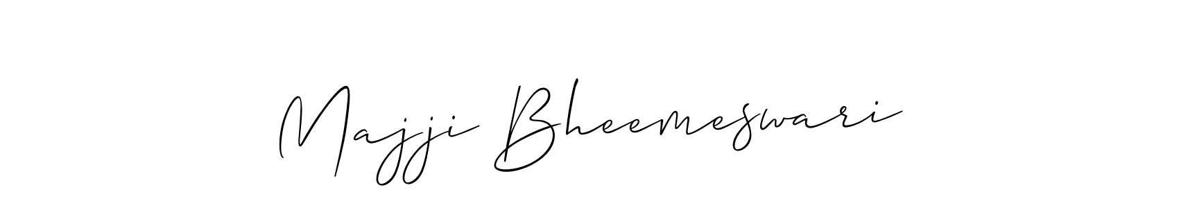 How to make Majji Bheemeswari name signature. Use Allison_Script style for creating short signs online. This is the latest handwritten sign. Majji Bheemeswari signature style 2 images and pictures png