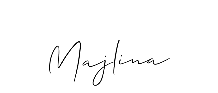 The best way (Allison_Script) to make a short signature is to pick only two or three words in your name. The name Majlina include a total of six letters. For converting this name. Majlina signature style 2 images and pictures png