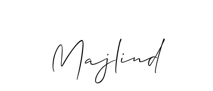 Make a beautiful signature design for name Majlind. With this signature (Allison_Script) style, you can create a handwritten signature for free. Majlind signature style 2 images and pictures png