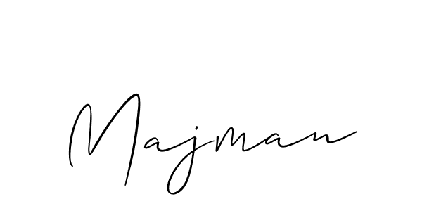 Create a beautiful signature design for name Majman. With this signature (Allison_Script) fonts, you can make a handwritten signature for free. Majman signature style 2 images and pictures png