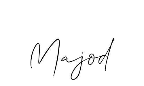 How to make Majod name signature. Use Allison_Script style for creating short signs online. This is the latest handwritten sign. Majod signature style 2 images and pictures png