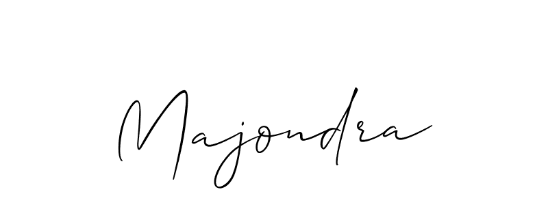 How to make Majondra name signature. Use Allison_Script style for creating short signs online. This is the latest handwritten sign. Majondra signature style 2 images and pictures png