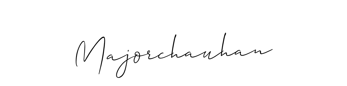 Make a beautiful signature design for name Majorchauhan. With this signature (Allison_Script) style, you can create a handwritten signature for free. Majorchauhan signature style 2 images and pictures png