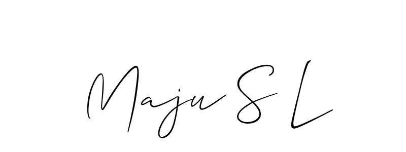 Make a beautiful signature design for name Maju S L. With this signature (Allison_Script) style, you can create a handwritten signature for free. Maju S L signature style 2 images and pictures png