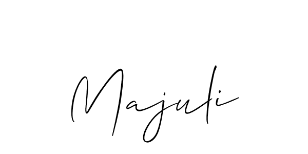 Design your own signature with our free online signature maker. With this signature software, you can create a handwritten (Allison_Script) signature for name Majuli. Majuli signature style 2 images and pictures png