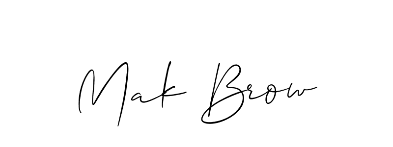 The best way (Allison_Script) to make a short signature is to pick only two or three words in your name. The name Mak Brow include a total of six letters. For converting this name. Mak Brow signature style 2 images and pictures png