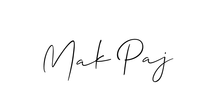 It looks lik you need a new signature style for name Mak Paj. Design unique handwritten (Allison_Script) signature with our free signature maker in just a few clicks. Mak Paj signature style 2 images and pictures png