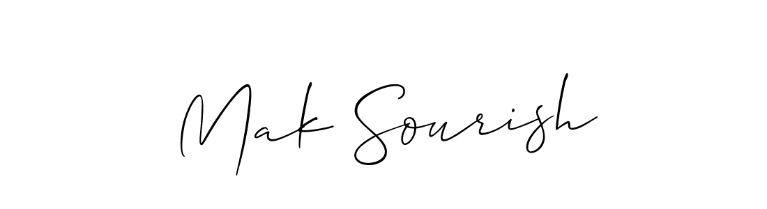 How to make Mak Sourish signature? Allison_Script is a professional autograph style. Create handwritten signature for Mak Sourish name. Mak Sourish signature style 2 images and pictures png