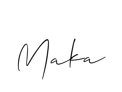 How to make Maka signature? Allison_Script is a professional autograph style. Create handwritten signature for Maka name. Maka signature style 2 images and pictures png