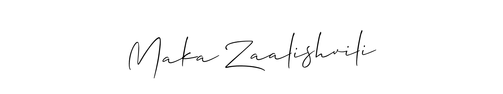 Once you've used our free online signature maker to create your best signature Allison_Script style, it's time to enjoy all of the benefits that Maka Zaalishvili name signing documents. Maka Zaalishvili signature style 2 images and pictures png