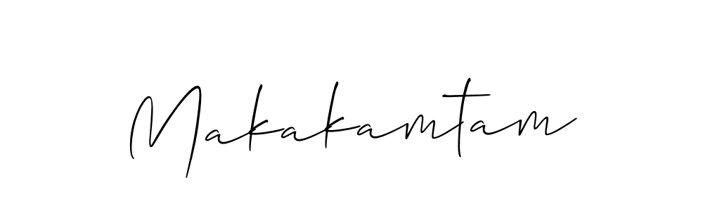 Make a short Makakamtam signature style. Manage your documents anywhere anytime using Allison_Script. Create and add eSignatures, submit forms, share and send files easily. Makakamtam signature style 2 images and pictures png