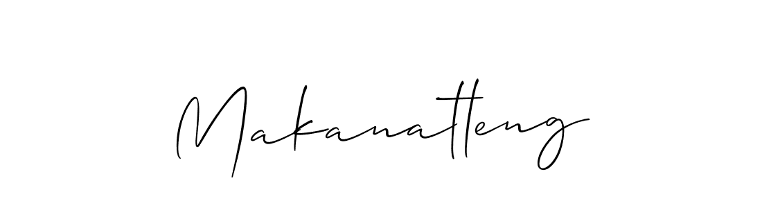 Create a beautiful signature design for name Makanatleng. With this signature (Allison_Script) fonts, you can make a handwritten signature for free. Makanatleng signature style 2 images and pictures png