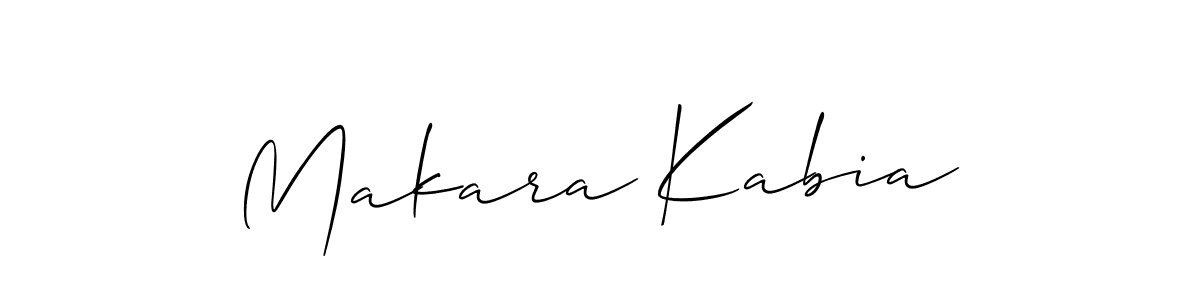 The best way (Allison_Script) to make a short signature is to pick only two or three words in your name. The name Makara Kabia include a total of six letters. For converting this name. Makara Kabia signature style 2 images and pictures png