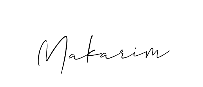 Make a beautiful signature design for name Makarim. With this signature (Allison_Script) style, you can create a handwritten signature for free. Makarim signature style 2 images and pictures png