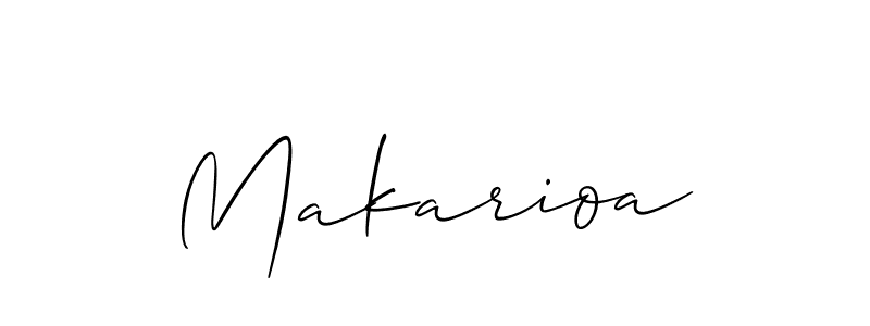 Allison_Script is a professional signature style that is perfect for those who want to add a touch of class to their signature. It is also a great choice for those who want to make their signature more unique. Get Makarioa name to fancy signature for free. Makarioa signature style 2 images and pictures png