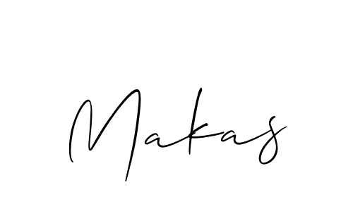 Design your own signature with our free online signature maker. With this signature software, you can create a handwritten (Allison_Script) signature for name Makas. Makas signature style 2 images and pictures png