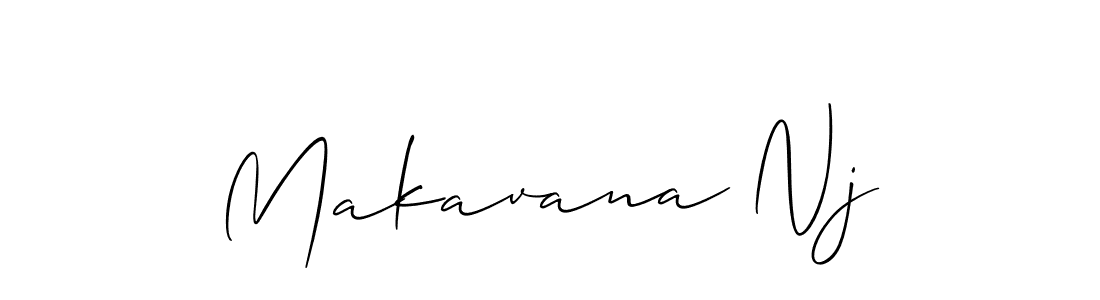 You should practise on your own different ways (Allison_Script) to write your name (Makavana Nj) in signature. don't let someone else do it for you. Makavana Nj signature style 2 images and pictures png