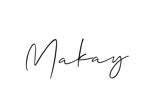 Create a beautiful signature design for name Makay. With this signature (Allison_Script) fonts, you can make a handwritten signature for free. Makay signature style 2 images and pictures png