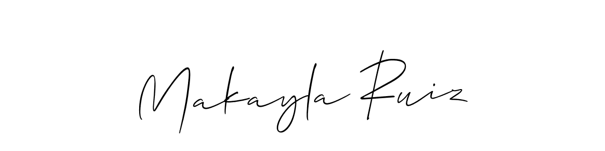 You should practise on your own different ways (Allison_Script) to write your name (Makayla Ruiz) in signature. don't let someone else do it for you. Makayla Ruiz signature style 2 images and pictures png