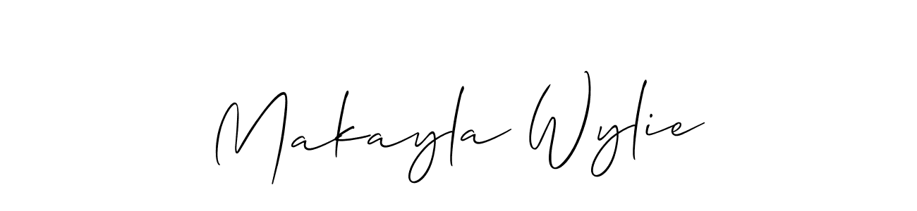 Make a beautiful signature design for name Makayla Wylie. With this signature (Allison_Script) style, you can create a handwritten signature for free. Makayla Wylie signature style 2 images and pictures png