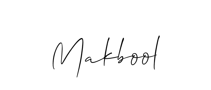 Allison_Script is a professional signature style that is perfect for those who want to add a touch of class to their signature. It is also a great choice for those who want to make their signature more unique. Get Makbool name to fancy signature for free. Makbool signature style 2 images and pictures png