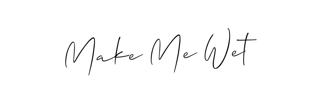 How to make Make Me Wet name signature. Use Allison_Script style for creating short signs online. This is the latest handwritten sign. Make Me Wet signature style 2 images and pictures png