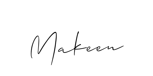 Make a short Makeen signature style. Manage your documents anywhere anytime using Allison_Script. Create and add eSignatures, submit forms, share and send files easily. Makeen signature style 2 images and pictures png