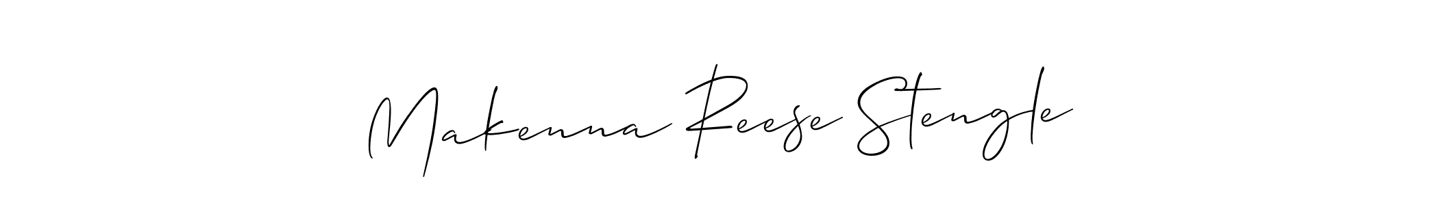 How to make Makenna Reese Stengle name signature. Use Allison_Script style for creating short signs online. This is the latest handwritten sign. Makenna Reese Stengle signature style 2 images and pictures png