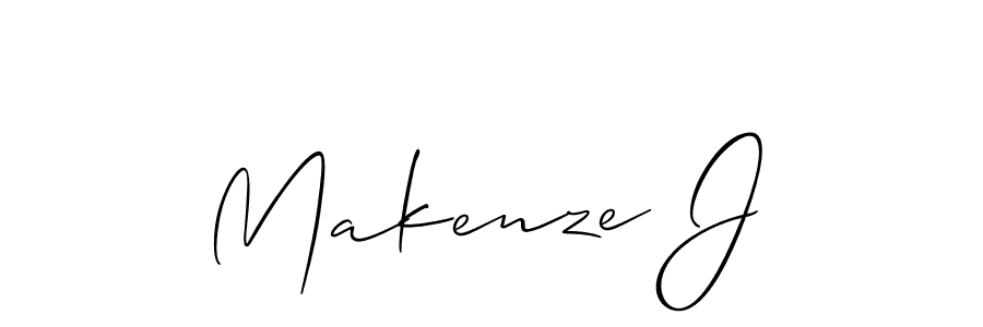 if you are searching for the best signature style for your name Makenze J. so please give up your signature search. here we have designed multiple signature styles  using Allison_Script. Makenze J signature style 2 images and pictures png