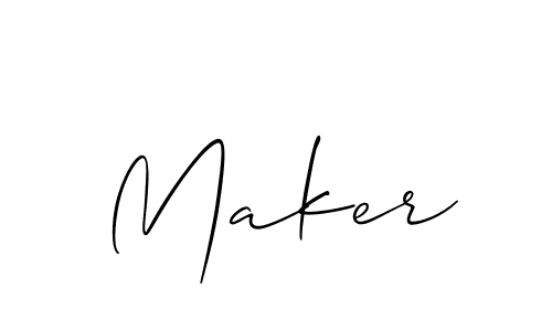 Design your own signature with our free online signature maker. With this signature software, you can create a handwritten (Allison_Script) signature for name Maker. Maker signature style 2 images and pictures png