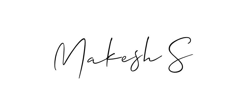 How to make Makesh S signature? Allison_Script is a professional autograph style. Create handwritten signature for Makesh S name. Makesh S signature style 2 images and pictures png