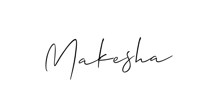 How to make Makesha name signature. Use Allison_Script style for creating short signs online. This is the latest handwritten sign. Makesha signature style 2 images and pictures png