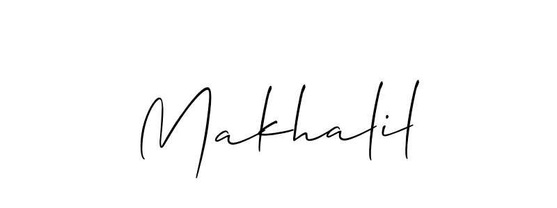 Best and Professional Signature Style for Makhalil. Allison_Script Best Signature Style Collection. Makhalil signature style 2 images and pictures png