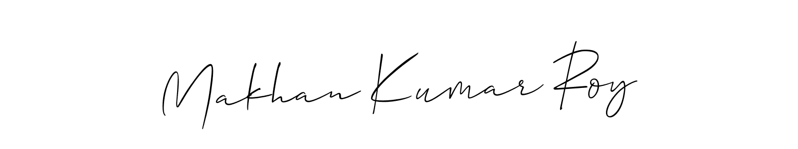 How to make Makhan Kumar Roy name signature. Use Allison_Script style for creating short signs online. This is the latest handwritten sign. Makhan Kumar Roy signature style 2 images and pictures png