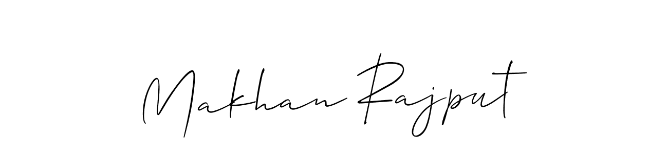 You should practise on your own different ways (Allison_Script) to write your name (Makhan Rajput) in signature. don't let someone else do it for you. Makhan Rajput signature style 2 images and pictures png