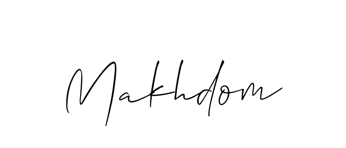 Also we have Makhdom name is the best signature style. Create professional handwritten signature collection using Allison_Script autograph style. Makhdom signature style 2 images and pictures png