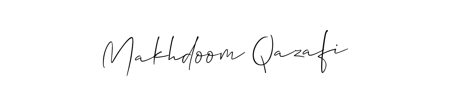 Makhdoom Qazafi stylish signature style. Best Handwritten Sign (Allison_Script) for my name. Handwritten Signature Collection Ideas for my name Makhdoom Qazafi. Makhdoom Qazafi signature style 2 images and pictures png