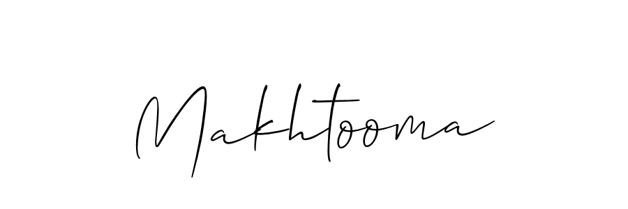 It looks lik you need a new signature style for name Makhtooma. Design unique handwritten (Allison_Script) signature with our free signature maker in just a few clicks. Makhtooma signature style 2 images and pictures png