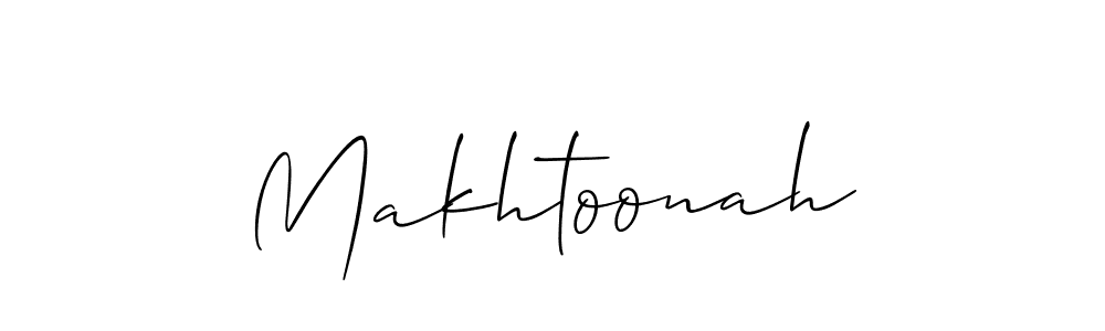 It looks lik you need a new signature style for name Makhtoonah. Design unique handwritten (Allison_Script) signature with our free signature maker in just a few clicks. Makhtoonah signature style 2 images and pictures png