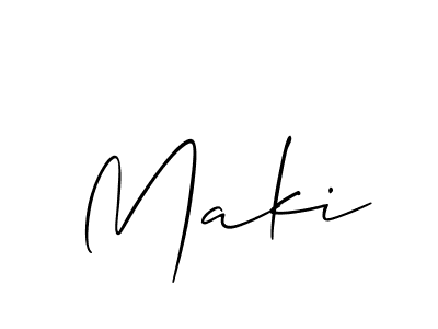 Maki stylish signature style. Best Handwritten Sign (Allison_Script) for my name. Handwritten Signature Collection Ideas for my name Maki. Maki signature style 2 images and pictures png