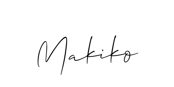 Design your own signature with our free online signature maker. With this signature software, you can create a handwritten (Allison_Script) signature for name Makiko. Makiko signature style 2 images and pictures png