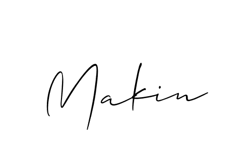 How to make Makin name signature. Use Allison_Script style for creating short signs online. This is the latest handwritten sign. Makin signature style 2 images and pictures png