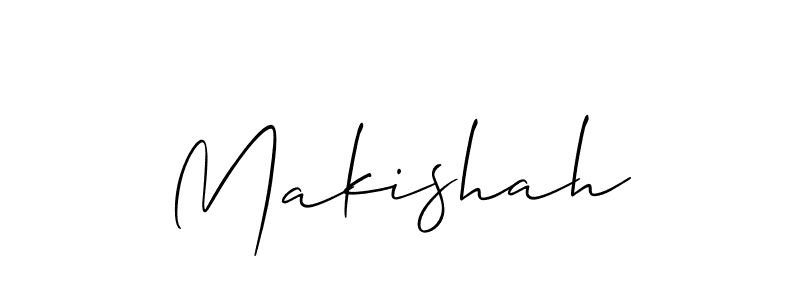 How to Draw Makishah signature style? Allison_Script is a latest design signature styles for name Makishah. Makishah signature style 2 images and pictures png