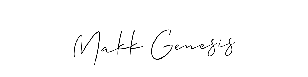 The best way (Allison_Script) to make a short signature is to pick only two or three words in your name. The name Makk Genesis include a total of six letters. For converting this name. Makk Genesis signature style 2 images and pictures png