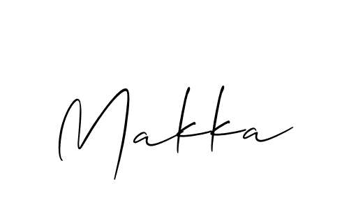 You should practise on your own different ways (Allison_Script) to write your name (Makka) in signature. don't let someone else do it for you. Makka signature style 2 images and pictures png