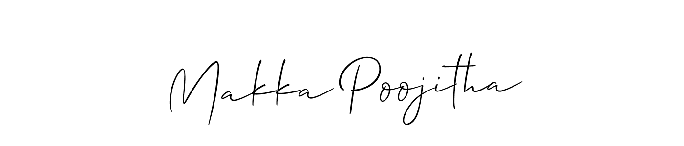 Here are the top 10 professional signature styles for the name Makka Poojitha. These are the best autograph styles you can use for your name. Makka Poojitha signature style 2 images and pictures png