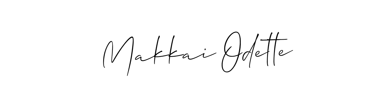 It looks lik you need a new signature style for name Makkai Odette. Design unique handwritten (Allison_Script) signature with our free signature maker in just a few clicks. Makkai Odette signature style 2 images and pictures png